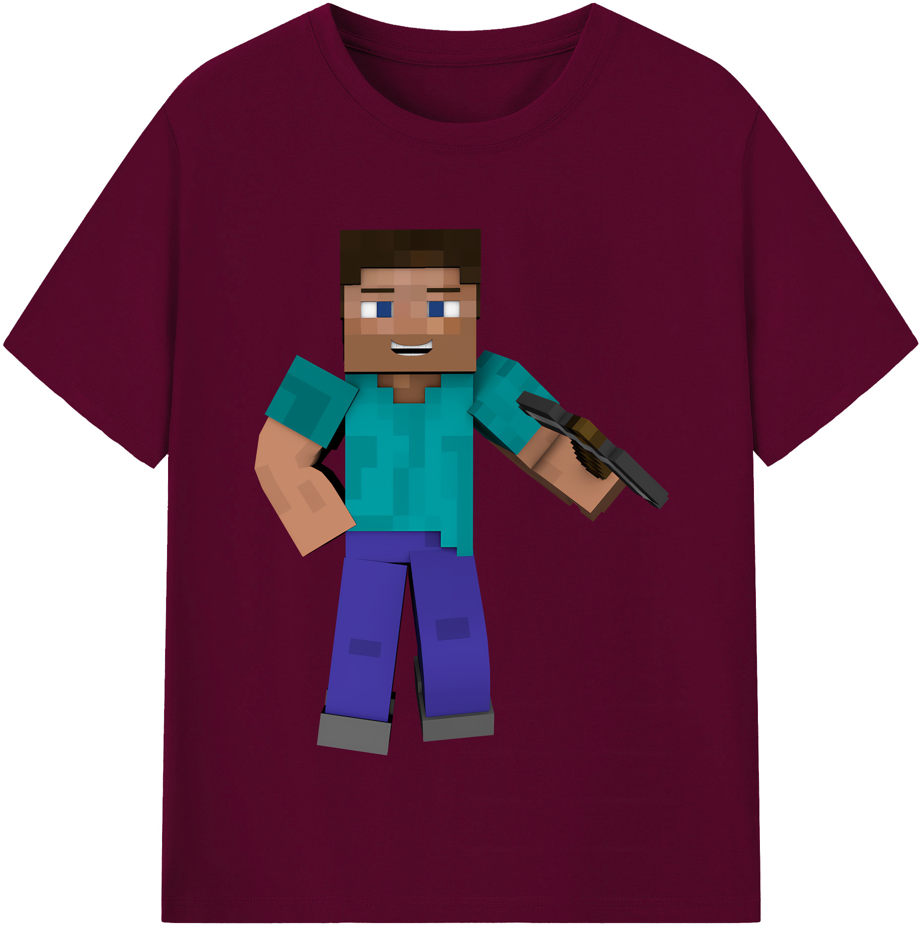 （画像用） マインクラフト ブロックの世界 Minecraft MC Block world レディースカジュアルプリントTシャツ（綿100％）